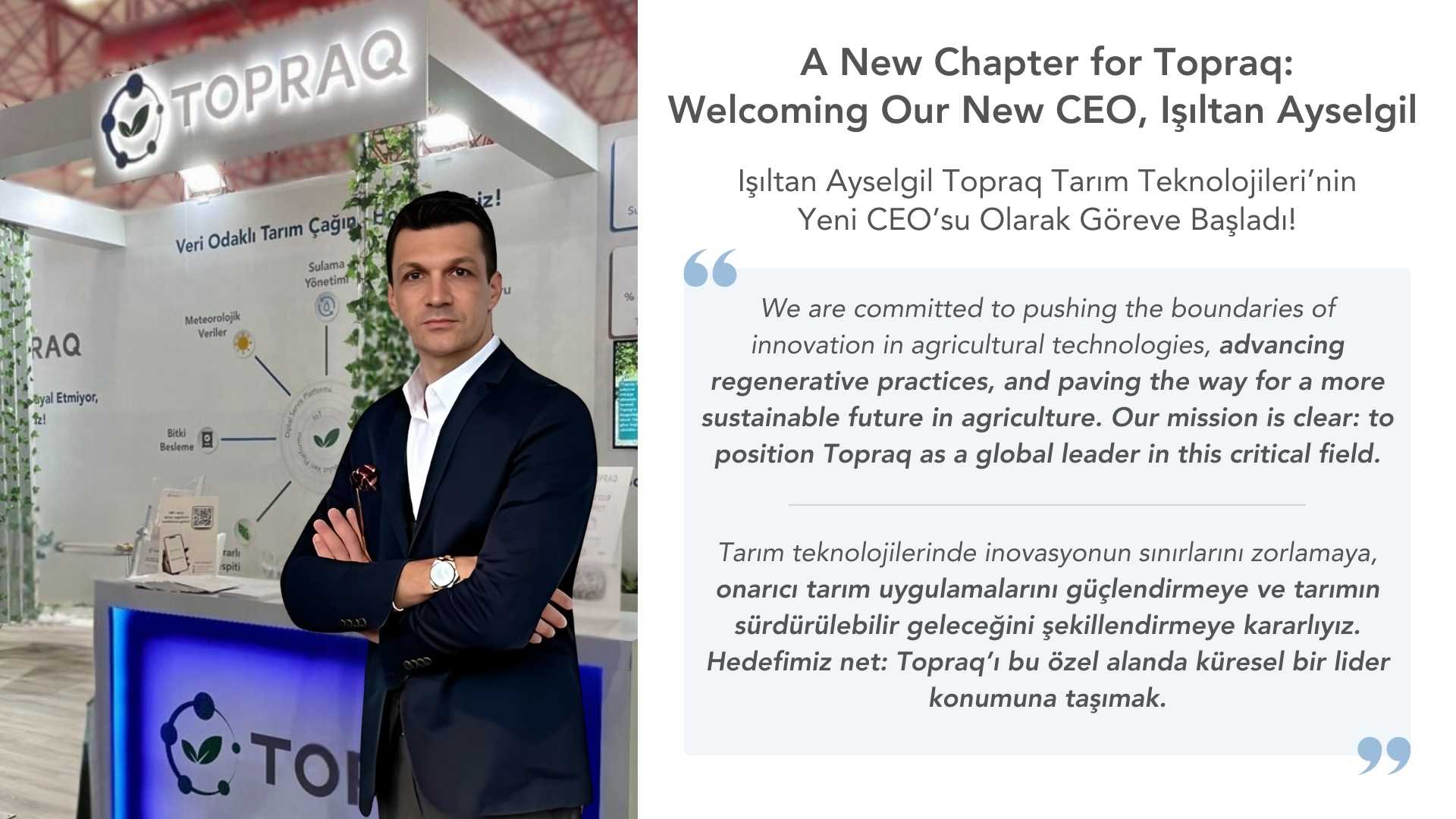 Topraq CEO Işıltan Ayselgil